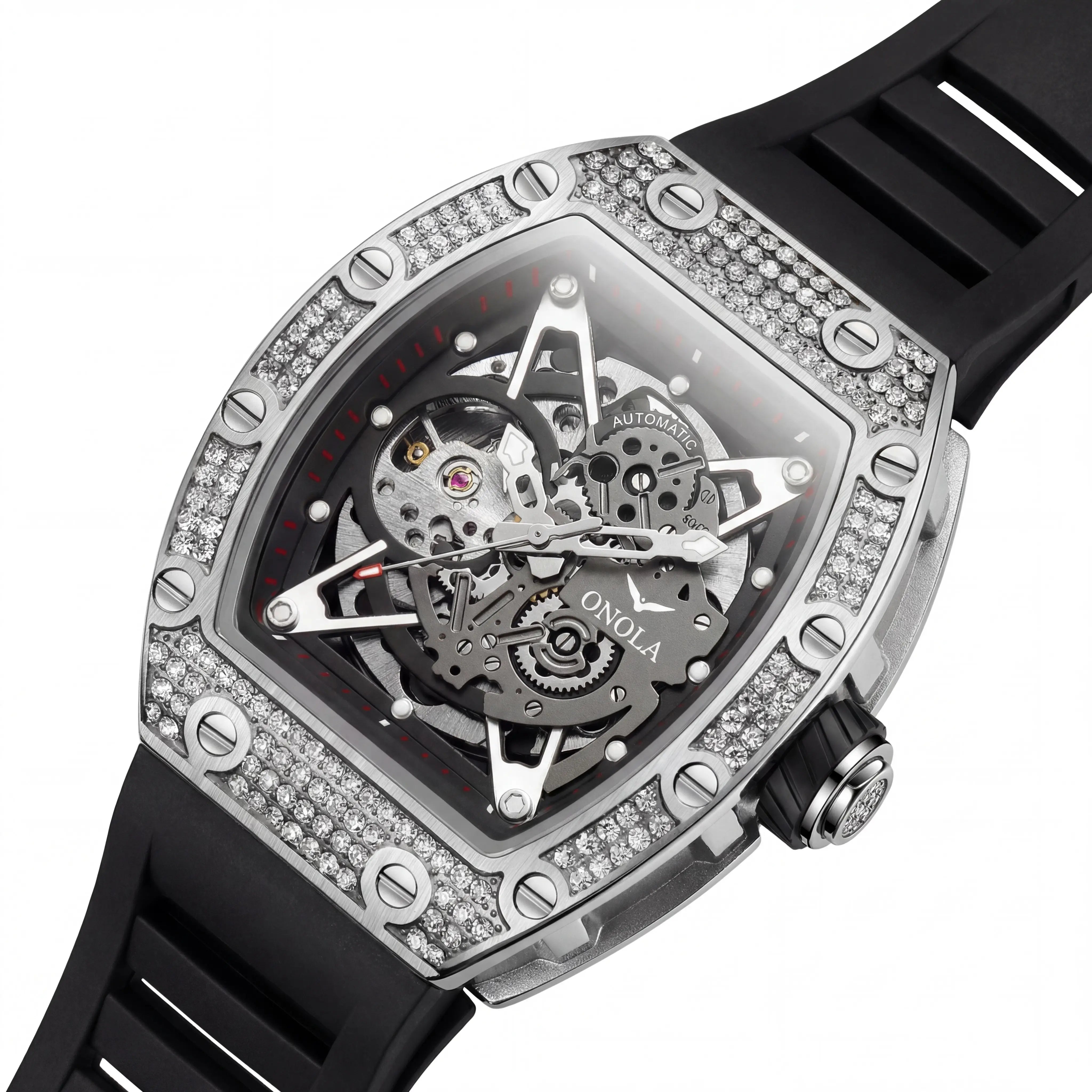 Raxton Blizzard Steel | Iced Silver Dark Skeleton