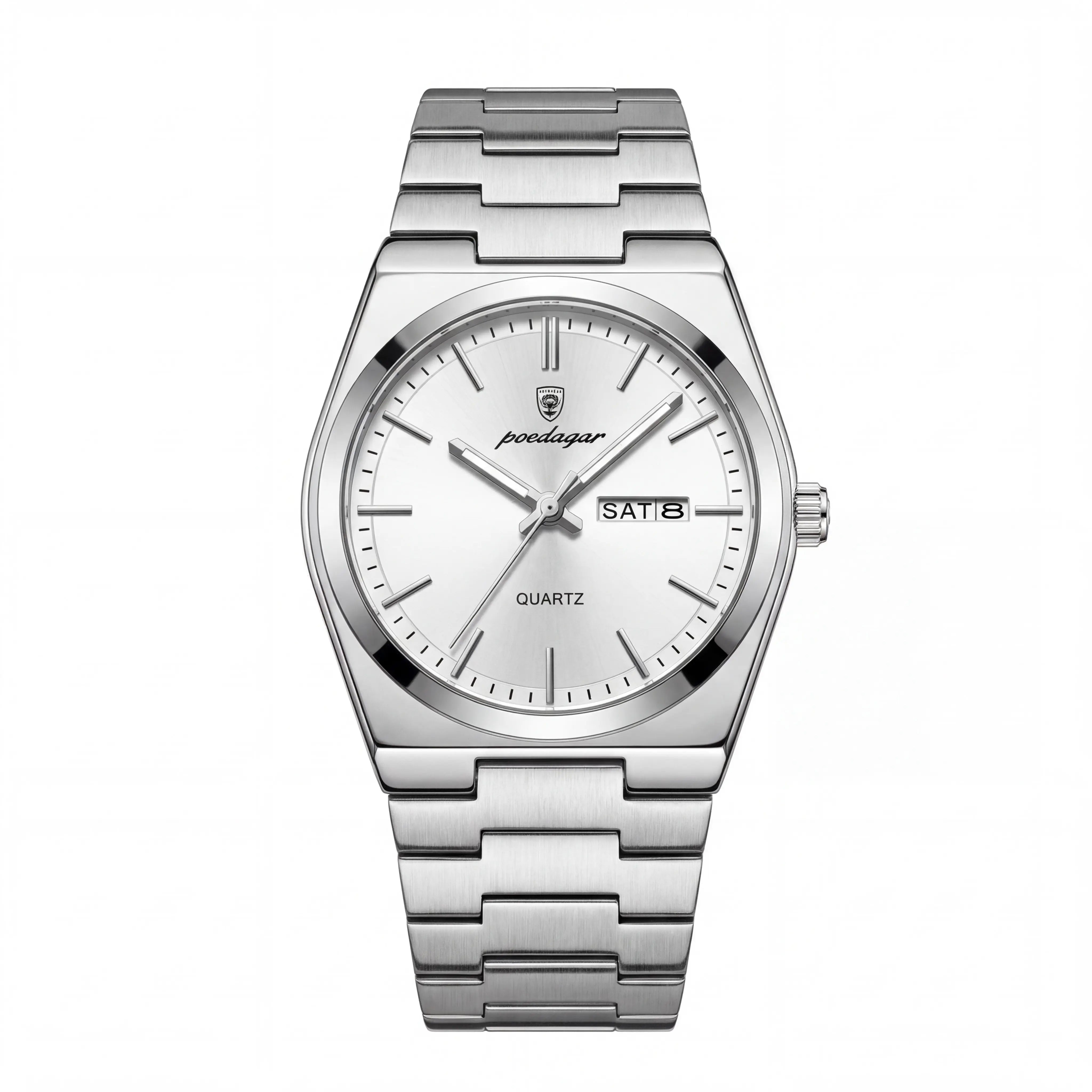 Raxton Linear Steel | Silver White