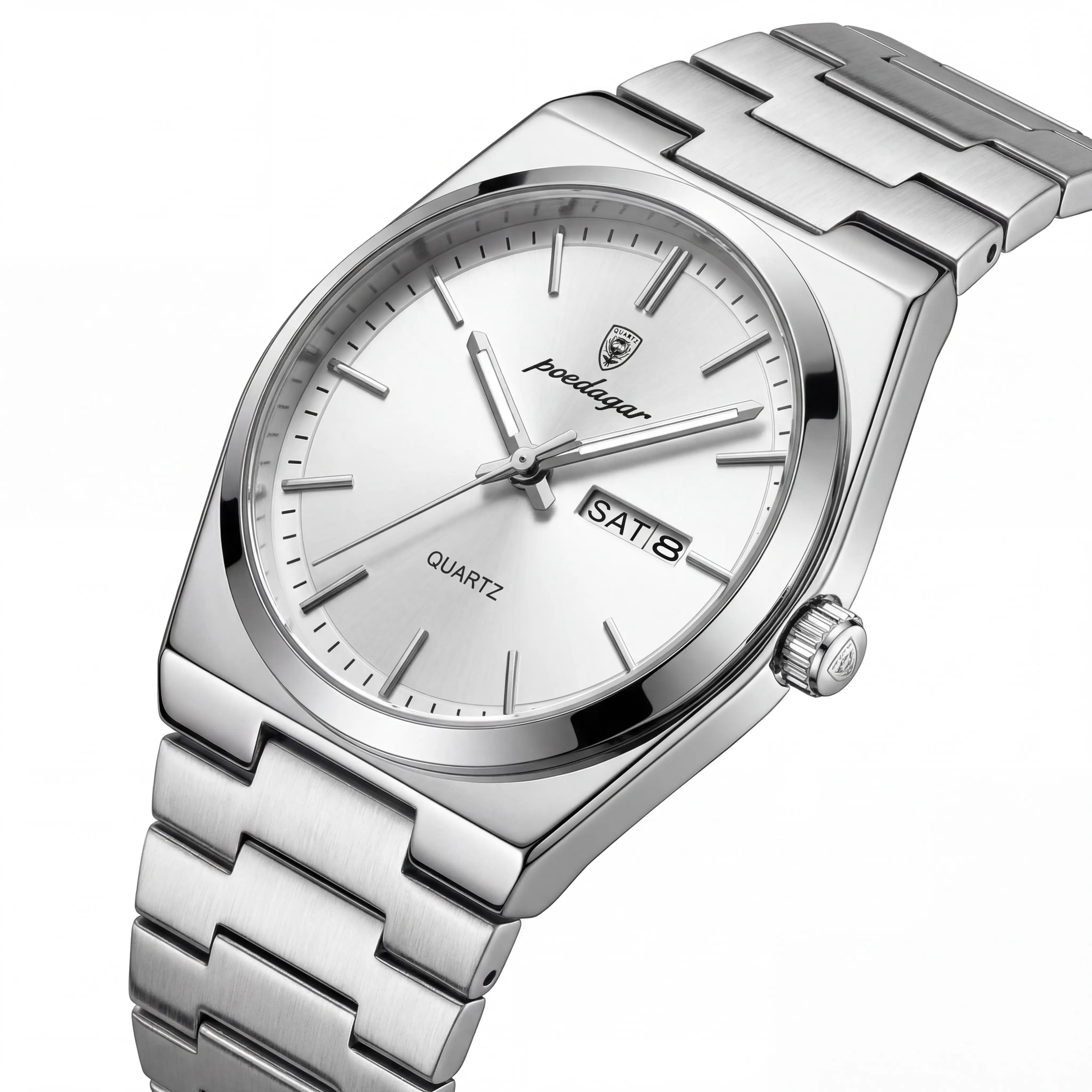 Raxton Linear Steel | Silver White